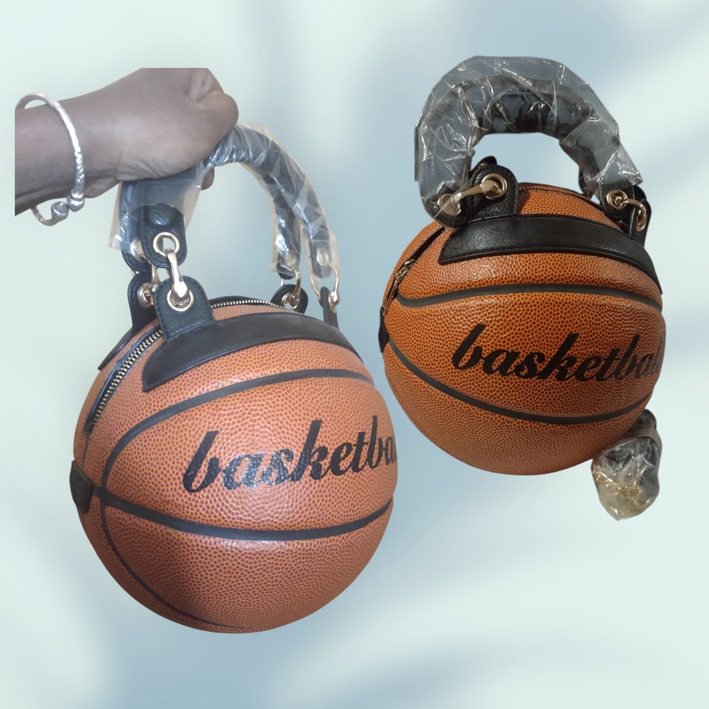 Basketball Handbag with Black Accents